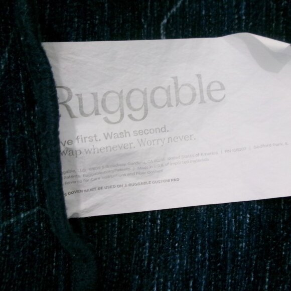 Ruggable Dark Blue Star Print Throw Rug  4x6 Celestial - Picture 2 of 12